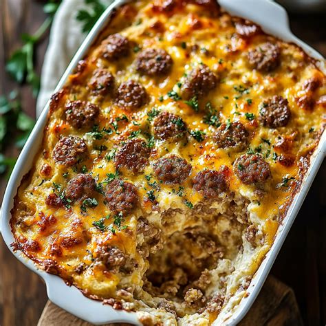 Sausage Breakfast Casserole - Tasty Chow