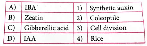Match the following columns