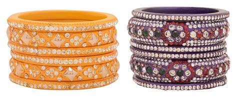 Buy New Dimond Churi Center Multi-Colour Lac Bangle Set for Women ...
