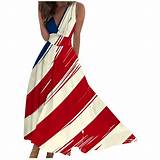 SELONE Cute Summer Dresses Celebrate Patriotic Plus Size Sleeveless ...