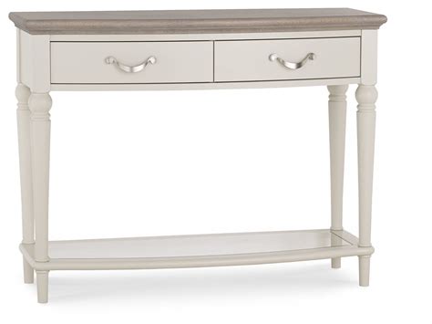 Montreux Grey Washed Oak & Soft Grey Console Table - Bentley Designs