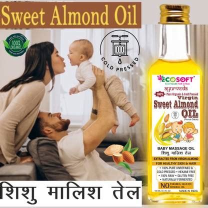 ECOSOFT Benefits of Virgin Sweet Almond Oil Massage for Your Infant It ...