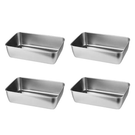 xeoereki Stainless Steel Loaf Pan High-quality Bread Pan 1/2/3/4pcs ...