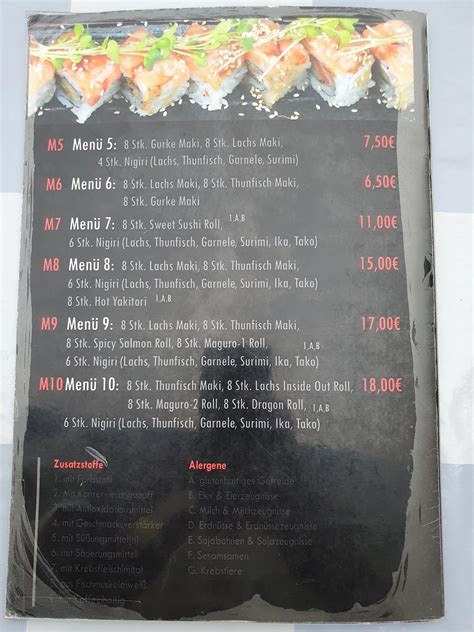 Speisekarte von Sweet Sushi & Asia Wok restaurant, Bad Schwalbach