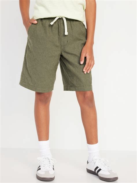 Knee Length Linen-Blend Shorts for Boys | Old Navy