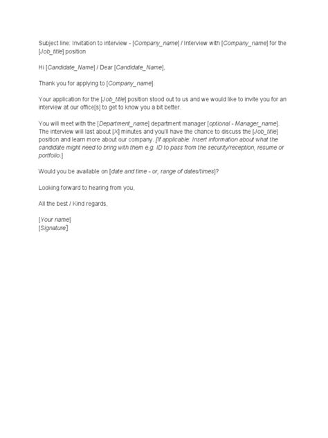 Interview Schedule. Email Sample 的图像结果