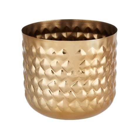 amazon basics Metal Indoor Planter| Pineapple Textured | for Drawing ...