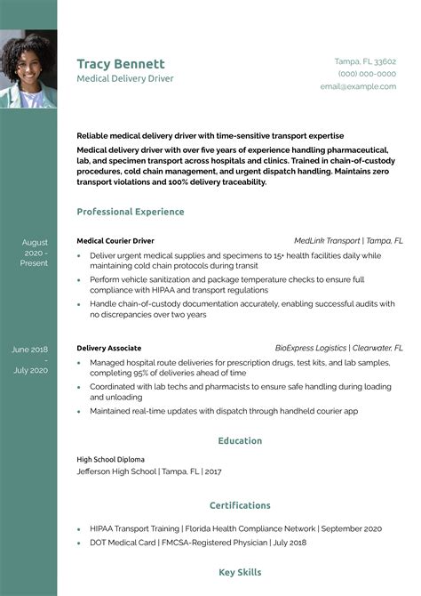 19 Delivery Driver Resume Examples and Templates for 2026 - Resume.org