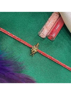 Buy Digital Dress Room Gold Plated Lord Krishna Pendant Rakhi For ...