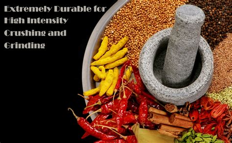 Buy Kipiq Stone Mortar and Pestle Set for Spices, Okhli Masher ...