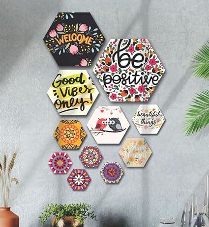 SAF paintings set of 11 motivational hexagon wall Painting for Home ...