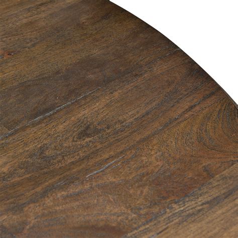 World Interiors Toulon Round Mango Wood Dining Table | Weathered Mango ...