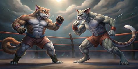 Image result for deviantART Boxing Cat Fight