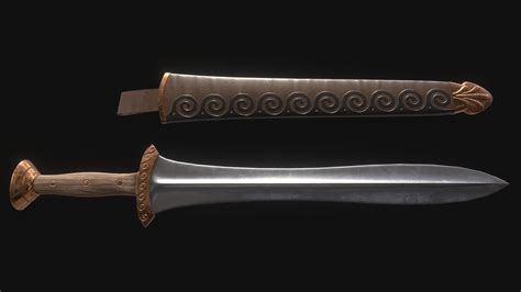 Ancient Greek Xiphos (Sword) - 3D model by burning_umbrella ...