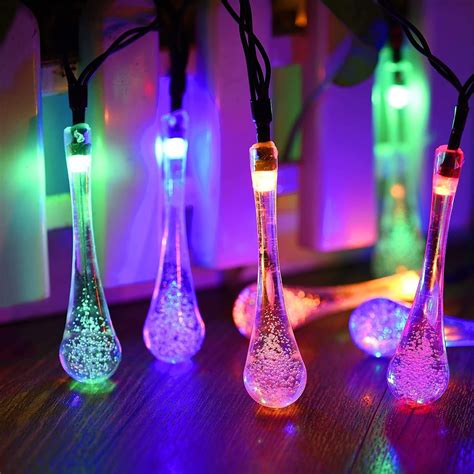 Multicolor Crystal Drop LED String Fairy Lights – The Purple Tree
