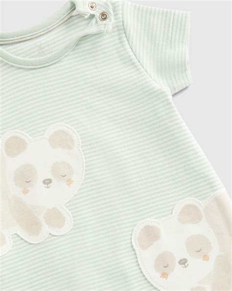 Buy Mothercare Unisex Half Sleeve Romper My First Unisex Modern Beary ...