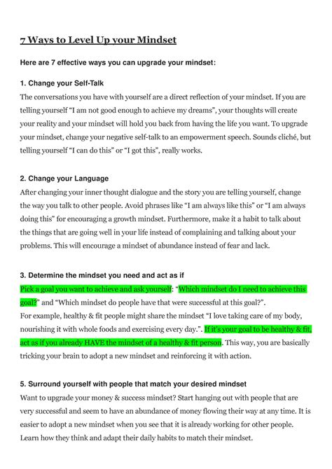 7 Ways to Level Up your Mindset - 7 Ways to Level Up your Mindset Here ...