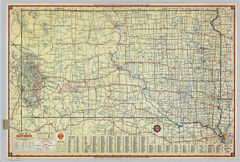 Shell Highway Map of South Dakota. - David Rumsey Historical Map Collection