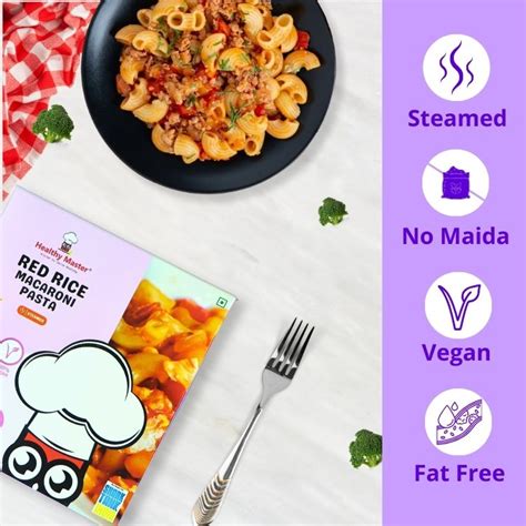 Red Rice Macaroni Pasta Get Cook up Quick - Healthy Master