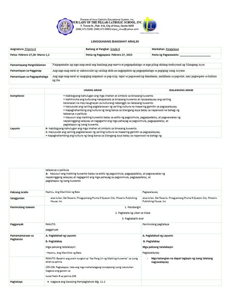 DepEd Learning Program Filipino 的图像结果