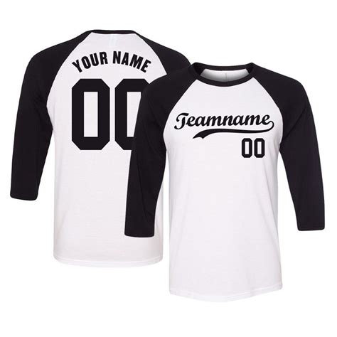 Custom Baseball Raglan Shirt Front-back Print, Personalized Raglan ...