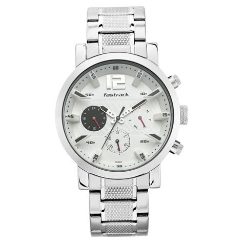 Fastrack Fastfit Quartz Multifunction White Dial Stainless Steel Strap ...