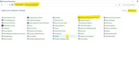 Image result for Control Panel Backup Computer