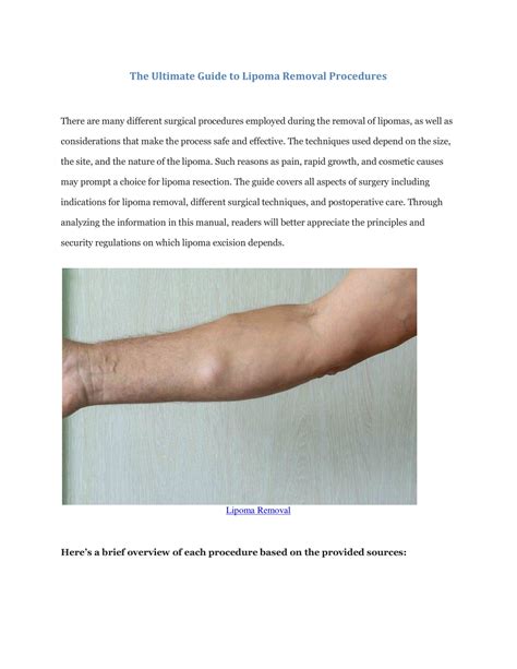 PPT - The Ultimate Guide to Lipoma Removal Procedures PowerPoint Presentation - ID:12685807