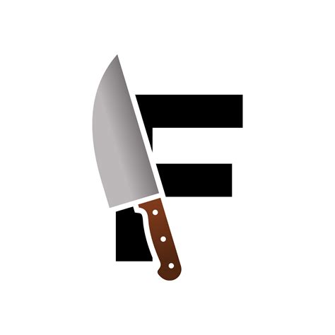 Initial Knife F Logo 15386821 Vector Art at Vecteezy
