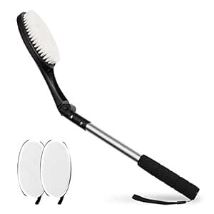 EASACE Body Brush for Back, Adjustable Head Long Handle Bath Brush for ...