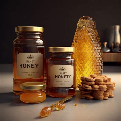 Product shots of honey high quality 4k ultra hd | Premium AI-generated ...