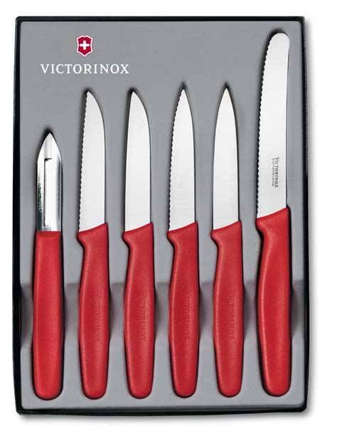 Buy Victorinox Kitchen Knife, Set of 6, Sharp Straight Edge and Wavy ...