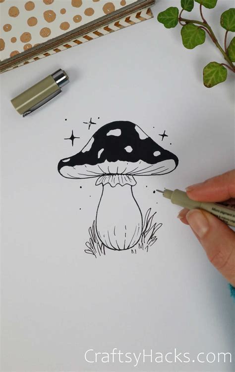 Simple Mushroom Drawings Doodle Mushroom Drawing Stock Illustrations