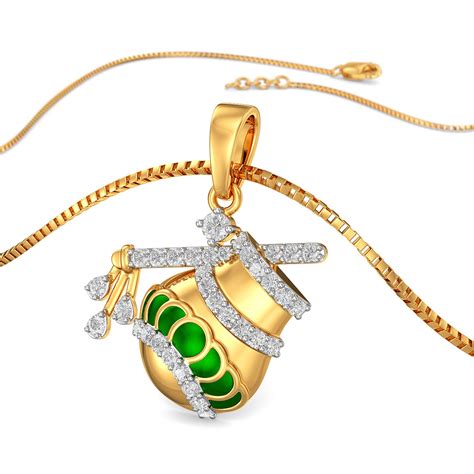 Joyalukkas 18k (750) Yellow Gold and Diamond Pendant for Girls : Amazon ...