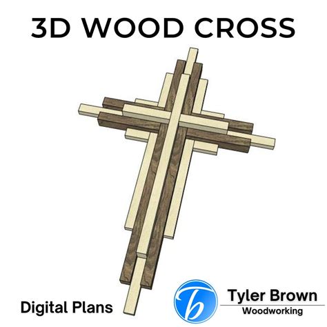 3D Wood Cross — Tyler Brown Woodworking