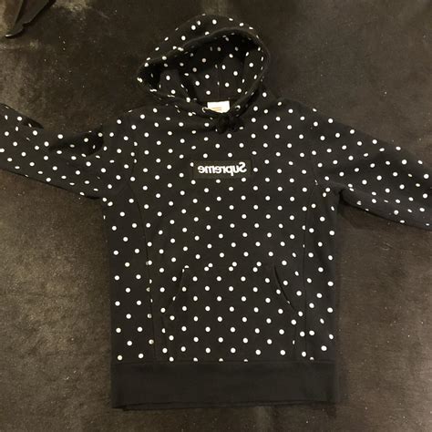 Supreme x Comme Des Garcons polka dot hoodie from... | Depop