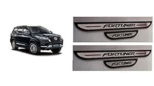 RAA_S Black Base with Silver Chrome car door scuff plates/door sill ...