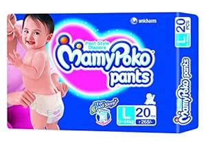 Buy Mamy Poko Pant Style Diapers - Large, 20 Pieces Pack Online at Low ...
