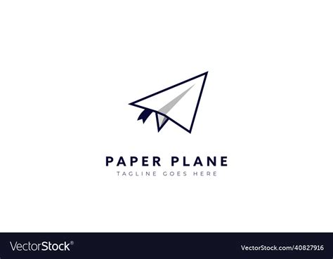 Paper plane logo icon symbol Royalty Free Vector Image