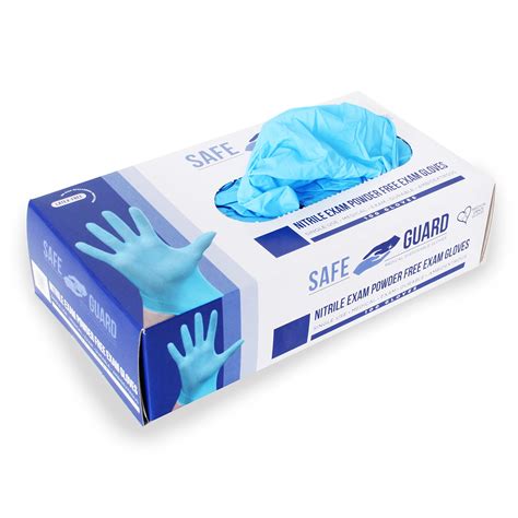 Amazon.com : Safeguard Nitrile Disposable Gloves, Powder Free, Food ...