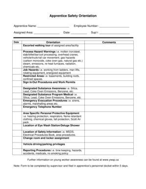Fillable Online Orientation Checklist Rev 1doc Fax Email Print - pdfFiller