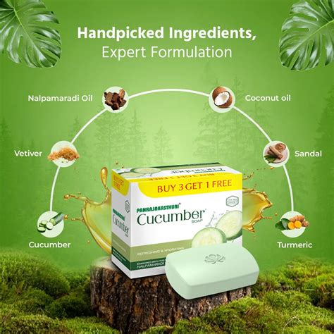 Buy Pankajakasthuri Cucumber Soap online - for a refreshing and ...