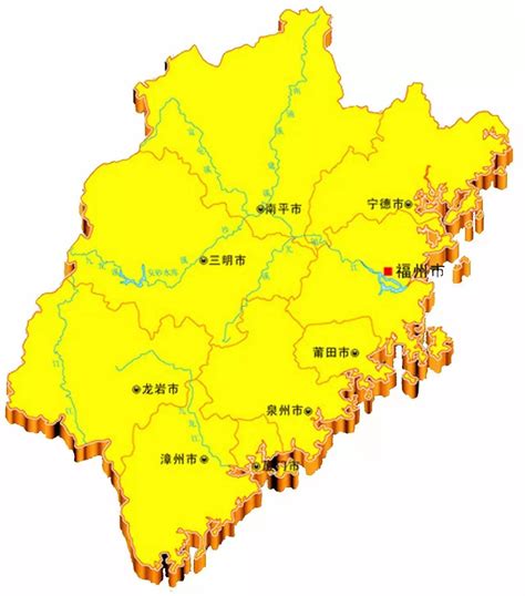 福建省示意图（450万） - 福建省地图 - 地理教师网