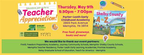 Shelby County A to Z -- Teacher Appreciation Night, Porter-Leath ...