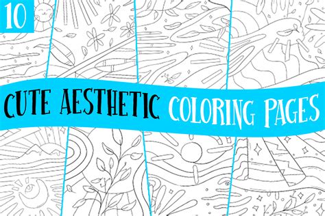 Aesthetic Minimalistic Coloring Pages Graphic by lapiiin art activities ...