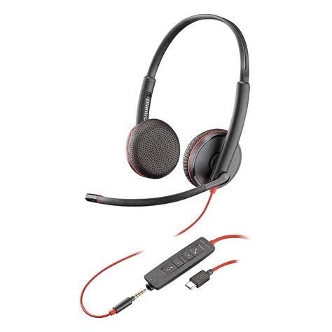 Poly Plantronics 3225 C3225 USB-C Ww Wired Headphone (Black),209751-101 ...