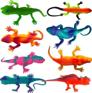 Mallexo Rubber Lizard Toys for Kids Big Size 14PCs Animal Insect Toys ...
