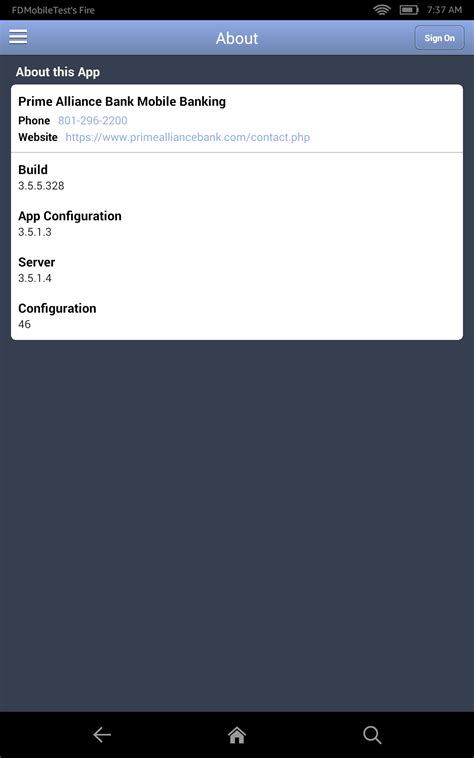 Prime Alliance Bank Tablet - App on Amazon Appstore