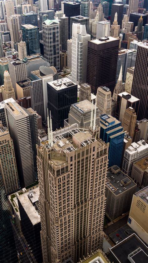 Download wallpaper 2160x3840 city, buildings, metropolis, aerial view ...