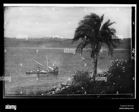 A set of thirteen slides depicting the Sea of Galilee and the fishermen ...